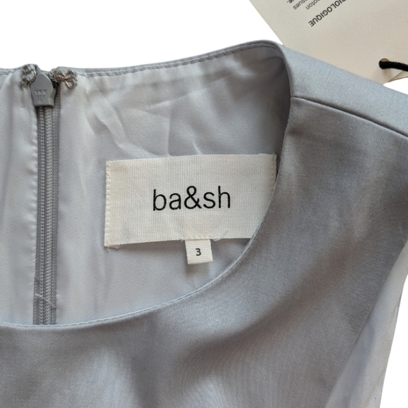 ba&sh Jolia Dress Coquette NYE Women 8 L Blue Cut Out Sleeveless New With Tags - Picture 11 of 15